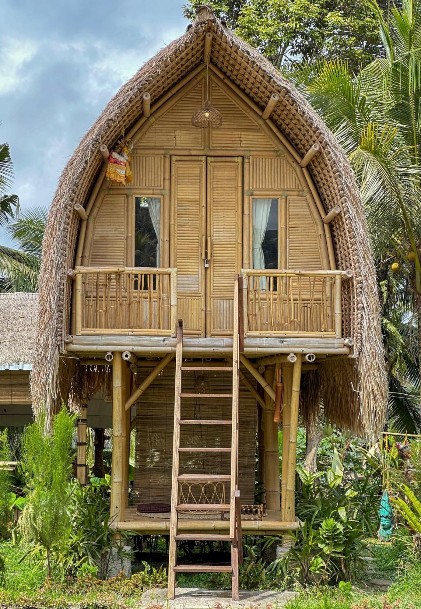 Kawig Bamboo House - Ricefield View, Eco Bamboo Home Tampaksiring Buitenkant foto