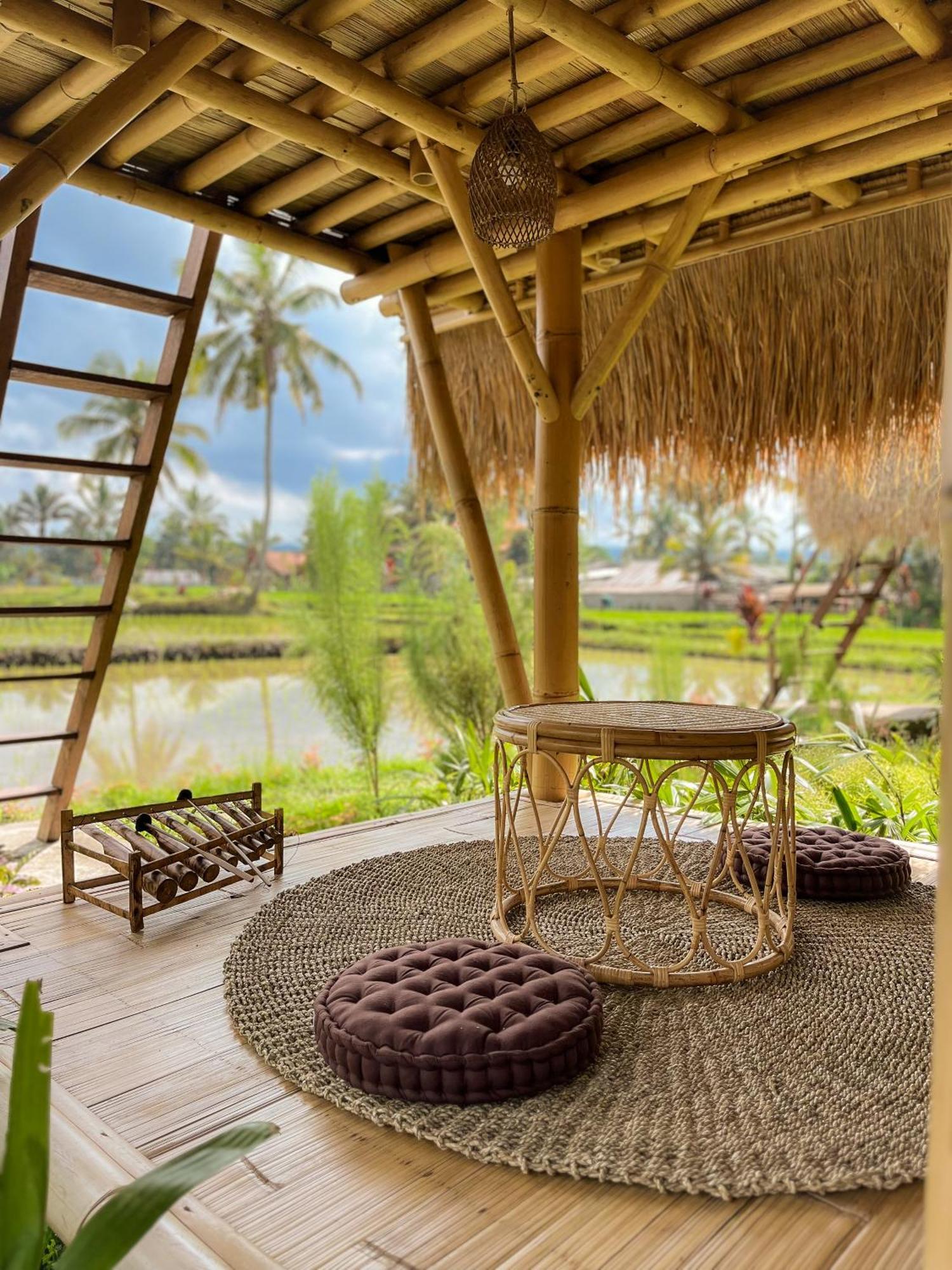 Kawig Bamboo House - Ricefield View, Eco Bamboo Home Tampaksiring Buitenkant foto